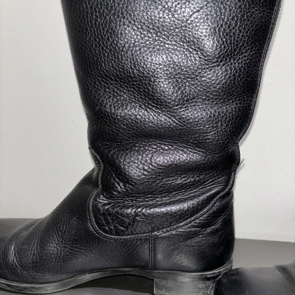 La Canadienne Sarit Black Leather Waterproof Women Knee High Boots US 7M 5446002